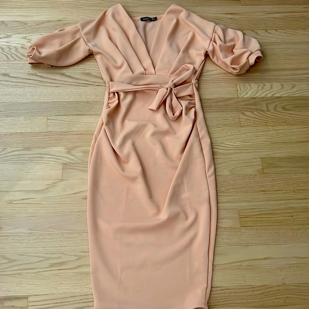 Maternity Peach Midi Dress🍑